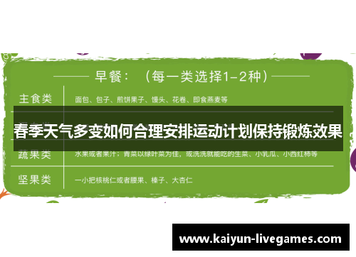 春季天气多变如何合理安排运动计划保持锻炼效果